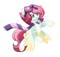 Size: 901x859 | Tagged: safe, artist:sugaryicecreammlp, derpibooru import, oc, oc:celestial star, pegasus, pony, clothes, female, goggles, mare, scarf, simple background, solo, transparent background