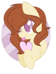 Size: 1584x2112 | Tagged: safe, artist:browniepawyt, derpibooru import, oc, oc:brownie paw, pegasus, pony, female, heart, mare, solo, tongue out