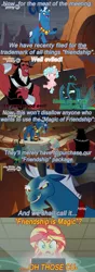Size: 1001x2847 | Tagged: safe, artist:alphamonouryuuken, derpibooru import, edit, edited screencap, screencap, cozy glow, grogar, lord tirek, queen chrysalis, sunset shimmer, centaur, changeling, changeling queen, pegasus, pony, sheep, equestria girls, friendship games, the beginning of the end, the science of magic, abridgimon, abridgimon: the movie, armpits, cloven hooves, comic, computer, crystal ball, curse cut short, discovery family logo, female, filly, foal, laptop computer, legion of doom, male, oh crap face, ram, screencap comic, stallion, sunset the science gal, team four star