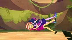 Size: 1920x1080 | Tagged: safe, derpibooru import, screencap, sci-twi, sunset shimmer, twilight sparkle, equestria girls, equestria girls series, spring breakdown, spoiler:eqg series (season 2), feet, female, sandals