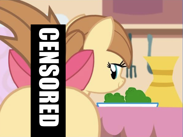 Size: 642x481 | Tagged: questionable, artist:tiarawhy, derpibooru import, edit, editor:undeadponysoldier, oc, oc:cream heart, pony, bedroom eyes, censored, female, milf, show accurate, show accurate porn