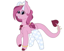 Size: 3000x2369 | Tagged: safe, artist:midnightamber, derpibooru import, oc, oc:valentina hearts, unofficial characters only, angel pony, demon, demon pony, hybrid, original species, pony, angel, blank flank, bracelet, clothes, female, halo, heart, horns, jewelry, mare, raised hoof, simple background, socks, solo, stockings, thigh highs, transparent background, unshorn fetlocks