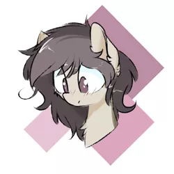 Size: 460x460 | Tagged: safe, artist:morningbullet, derpibooru import, oc, oc:polka dot, unofficial characters only, pony, abstract background, blushing, bust, chest fluff, portrait, solo
