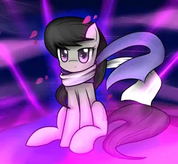 Size: 5200x4800 | Tagged: safe, artist:cyanaeolin, derpibooru import, octavia melody, earth pony, pony, clothes, colored pupils, cute, female, mare, scarf, sitting, solo, tavibetes