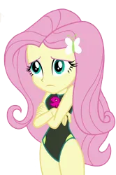 Size: 1212x1821 | Tagged: safe, derpibooru import, edit, edited screencap, editor:steamanddieselman, screencap, fluttershy, equestria girls, equestria girls series, forgotten friendship, adorasexy, clothes, cute, fluttershy's one-piece swimsuit, image, one-piece swimsuit, png, sexy, shyabetes, simple background, solo, swimsuit, swimsuit edit, transparent background, vector, wetsuit