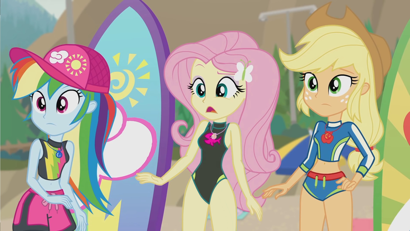 Size: 1912x1080 | Tagged: safe, derpibooru import, edit, edited screencap, editor:steamanddieselman, screencap, applejack, fluttershy, rainbow dash, blue crushed, equestria girls, equestria girls series, applejack's hat, beach, beach babe, belly button, cap, clothes, cowboy hat, crossed arms, cute, fluttershy's one-piece swimsuit, geode of fauna, geode of sugar bombs, geode of super speed, hat, image, magical geodes, midriff, one-piece swimsuit, png, sexy, shyabetes, sleeveless, sports bra, swimsuit, swimsuit edit, wetsuit