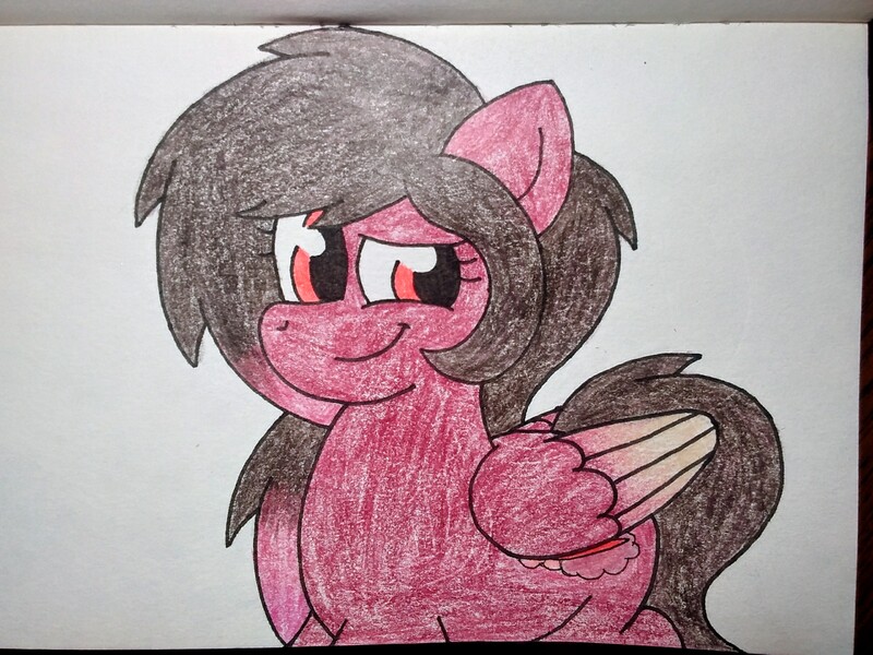 Size: 2560x1920 | Tagged: safe, artist:thebadbadger, derpibooru import, oc, oc:heather, unofficial characters only, pegasus, pony, solo, traditional art