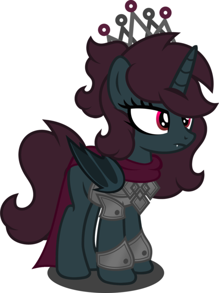 Size: 1280x1710 | Tagged: safe, artist:fletcherthehuntress, derpibooru import, oc, oc:raevyn nekrosis, alicorn, bat pony, bat pony alicorn, pony, vampire, vampony, alicorn oc, armor, bat wings, crown, female, horn, jewelry, mare, regalia, simple background, solo, transparent background, wings