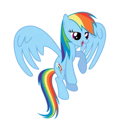 Size: 894x894 | Tagged: safe, artist:saphyl, derpibooru import, rainbow dash, pegasus, pony, friendship is magic, female, flying, lidded eyes, mare, open mouth, simple background, smiling, solo, transparent background, vector, wings