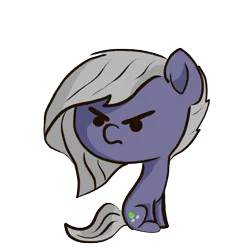 Size: 974x1074 | Tagged: safe, artist:t72b, derpibooru import, limestone pie, pony, annoyed, chibi, cute, dot eyes, frown, limabetes, simple background, sitting, solo, transparent background