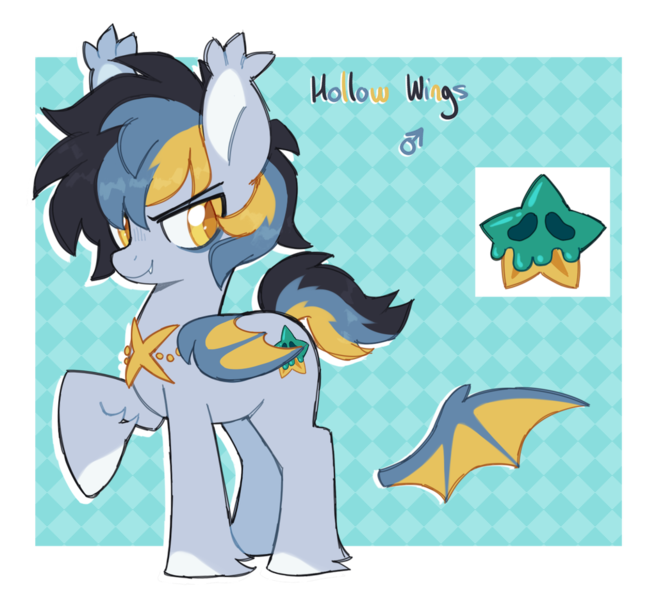 Size: 1024x937 | Tagged: safe, artist:oxy-diamond, derpibooru import, oc, oc:hollow wings, bat pony, pony, reference sheet, solo