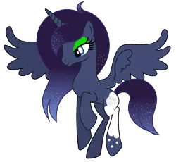 Size: 1484x1364 | Tagged: safe, artist:diamond-chiva, derpibooru import, oc, oc:full moon, alicorn, pony, female, mare, offspring, parent:king sombra, parent:princess luna, parents:lumbra, simple background, solo, transparent background