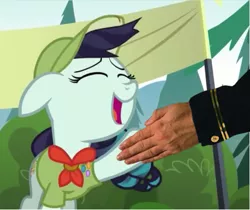 Size: 789x662 | Tagged: coloratura, crossover, cute, derpibooru import, edit, edited screencap, hand, handshake, hans, human, rara, safe, screencap, spongebob squarepants, the mane attraction