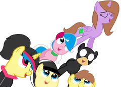 Size: 1024x712 | Tagged: safe, artist:rainbowzforlife, artist:riakapepsipony, derpibooru import, oc, oc:mae, ponified, pony, magical mystery cure, a true true friend, base used, batman, emmet brickowski, good cop bad cop, lego, parody, request, simple background, the lego movie, transparent background, unikitty, wyldstyle