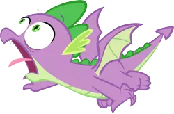 Size: 9028x5914 | Tagged: safe, artist:memnoch, derpibooru import, spike, dragon, school raze, coughing, faic, male, open mouth, simple background, solo, spread wings, tongue out, transparent background, vector, winged spike, wings