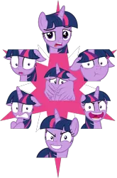 Size: 3522x5349 | Tagged: safe, alternate version, artist:phucknuckl, derpibooru import, twilight sparkle, twilight sparkle (alicorn), alicorn, pony, starlight the hypnotist, spoiler:interseason shorts, crazy face, cutie mark background, faic, floppy ears, looking at you, scared, self-hugging, simple background, solo, transparent background, twilight snapple, vector