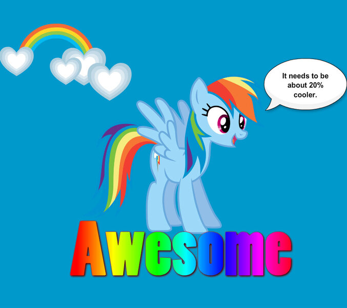 Size: 900x798 | Tagged: safe, derpibooru import, rainbow dash, pony, 20% cooler, awesome, blue background, rainbow, simple background, sky, solo, spread wings, talking, wings
