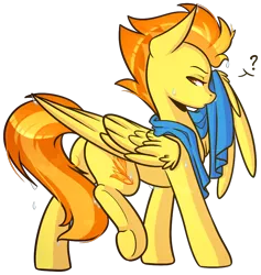 Size: 838x884 | Tagged: safe, artist:ak4neh, derpibooru import, spitfire, pegasus, pony, butt, cute, cutefire, female, mare, plot, profile, question mark, simple background, solo, towel, transparent background, wet, wing hold