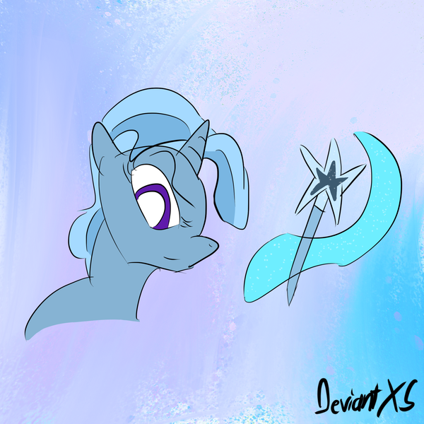 Size: 2048x2048 | Tagged: safe, artist:deviantxs, derpibooru import, trixie, pony, cutie mark, looking at you, procreate app, solo