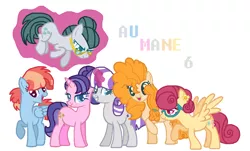 Size: 946x573 | Tagged: safe, artist:1313jaysong1313, derpibooru import, cloudy quartz, cookie crumbles, pear butter, posey shy, twilight velvet, windy whistles, pony, alternate mane six, alternate universe, base used, colored pupils, levitation, magic, mom six, simple background, telekinesis, white background