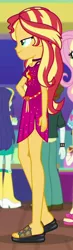 Size: 230x790 | Tagged: safe, derpibooru import, screencap, blueberry cake, fluttershy, scott green, sunset shimmer, equestria girls, equestria girls series, spring breakdown, spoiler:eqg series (season 2), cropped, feet, female, legs, sandals