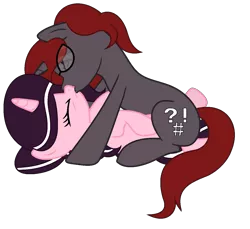 Size: 1256x1152 | Tagged: safe, artist:diamond-chiva, derpibooru import, oc, oc:curse word, oc:magpie, unofficial characters only, pony, unicorn, female, kissing, lesbian, mare, oc x oc, shipping, simple background, transparent background