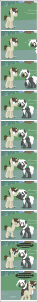 Size: 673x5297 | Tagged: safe, artist:zacatron94, derpibooru import, oc, oc:blank novel, oc:captain white, unofficial characters only, pegasus, pony, unicorn, comic, female, glasses, kissing, male, mare, oc x oc, shipping, stallion, straight, whitenovel