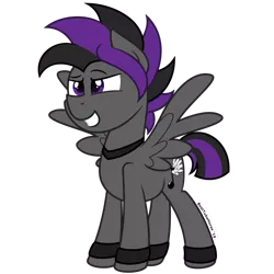 Size: 1280x1280 | Tagged: safe, artist:besttubahorse, derpibooru import, oc, oc:slash, pegasus, pony, anklet, clothes, grin, jewelry, male, necklace, simple background, smiling, solo, stallion, transparent background, unobtrusive watermark, vector