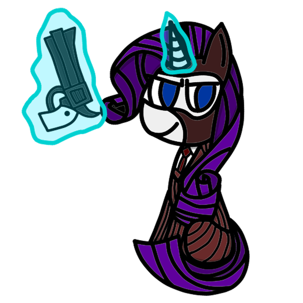 Size: 4000x4000 | Tagged: artist:rainbowbacon, clothes, cosplay, costume, cross over, crossover, derpibooru import, gun, handgun, horn, inappropriate use of magic, levitation, magic, mask, pistol, rarispy, rarity, safe, spy, suit, team fortress 2, telekinesis, weapon, weaponry