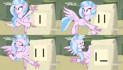 Size: 1034x593 | Tagged: derpibooru import, discovery family logo, edit, edited screencap, editor:countcoltnackh, exploitable meme, female, hippogriff, loss (meme), meme, mount aris, safe, screencap, shitposting, silverstream, silverstream's plan, solo, uprooted