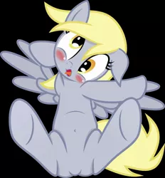 Size: 742x800 | Tagged: suggestive, artist:medio-cre, artist:pyruvate, derpibooru import, edit, derpy hooves, pegasus, pony, ahegao, blushing, featureless crotch, female, implied sex, mare, offscreen character, open mouth, orgasm, pov, simple background, tongue out, transparent background