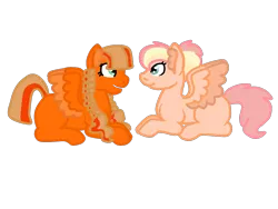 Size: 1024x768 | Tagged: safe, artist:glamgoria-morose, derpibooru import, oc, oc:bumper car, oc:humming bee, unofficial characters only, pegasus, pony, magical lesbian spawn, offspring, parent:scootaloo, parent:zippoorwhill, siblings, twins