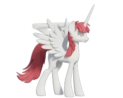 Size: 1280x1024 | Tagged: safe, artist:clawed-nyasu, derpibooru import, oc, oc:fausticorn, ponified, alicorn, pony, 3d, 3d model, alicorn oc, horn, lauren faust, simple background, transparent background, wings