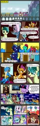 Size: 1460x4510 | Tagged: safe, artist:metal-jacket444, artist:rated-r-ponystar, derpibooru import, gallus, ocellus, peppermint goldylinks, sandbar, silverstream, smolder, strawberry scoop, twilight sparkle, twilight sparkle (alicorn), yona, oc, unnamed oc, alicorn, changedling, changeling, dragon, earth pony, gryphon, hippogriff, pegasus, pony, unicorn, yak, comic:the dark labyrinth, background pony, book, comic, female, friendship student, implied rule 63, male, mare, mona lisa, ocellus being ocellus, playing dead, stallion, student six, tongue out, train