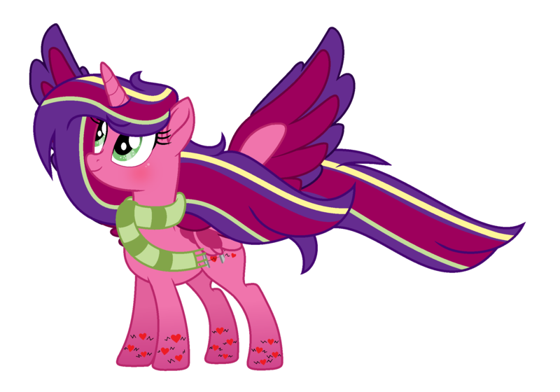 Size: 2161x1513 | Tagged: safe, artist:darbypop1, derpibooru import, oc, oc:alyssa rice, alicorn, pony, base used, clothes, colored wings, female, mare, multicolored wings, rainbow power, rainbow wings, scarf, simple background, solo, spread wings, transparent background, wings