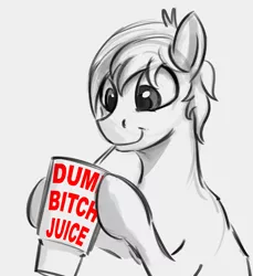 Size: 883x966 | Tagged: safe, artist:kam, deleted from derpibooru, derpibooru import, sandbar, pony, cute, drinking, drinking straw, drinking through a straw, grayscale, monochrome, sandabetes, sandbar is a goddamn moron, simple background, text, vulgar, white background