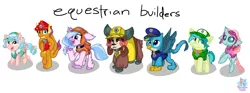 Size: 1940x719 | Tagged: safe, artist:rainbow eevee, derpibooru import, cozy glow, gallus, ocellus, sandbar, silverstream, smolder, yona, changedling, changeling, classical hippogriff, dragon, earth pony, gryphon, hippogriff, pony, yak, bow, chase, cloven hooves, colored hooves, dragoness, everest, female, hair bow, jewelry, male, marshall, meet the equestrian builders, monkey swings, necklace, parody, paw patrol, rubble, shadow, simple background, skye, solo, student six, teenager, zuma