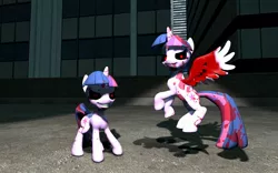 Size: 1280x800 | Tagged: semi-grimdark, artist:thedarkdash, derpibooru import, twilight sparkle, twilight sparkle (alicorn), alicorn, pony, unicorn, .zip file at source, 3d, 3d model, blood, crossover, downloadable, gmod, sonic the hedgehog (series), sonic.exe, unicorn twilight