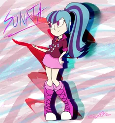 Size: 1500x1600 | Tagged: safe, artist:icywindthepony, derpibooru import, sonata dusk, equestria girls, rainbow rocks, album, album cover, pose, solo