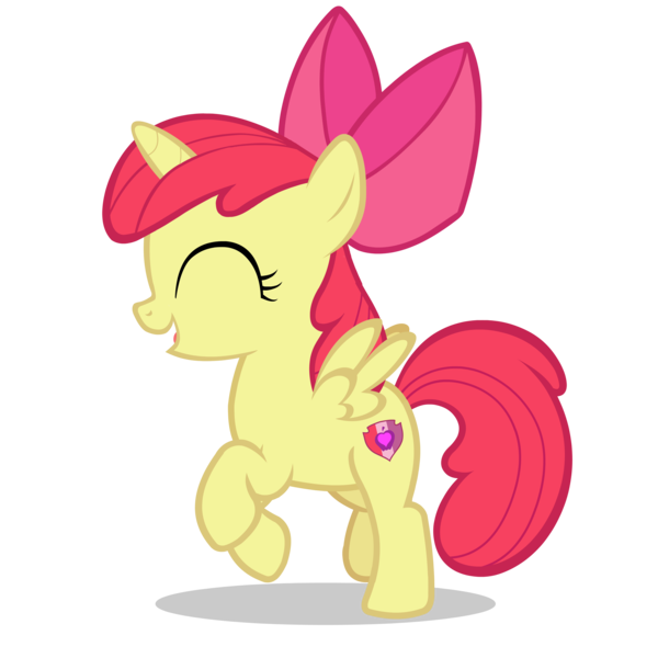 Size: 4000x4000 | Tagged: safe, derpibooru import, edit, editor:lyinx, apple bloom, alicorn, pony, absurd resolution, alicornified, bloomicorn, eyes closed, female, filly, foal, horn, open mouth, race swap, simple background, solo, transparent background, vector, wings