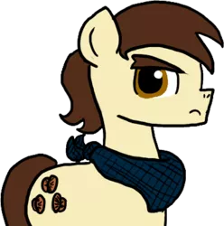 Size: 377x380 | Tagged: safe, artist:ficficponyfic, color edit, derpibooru import, edit, editor:minus, oc, oc:giles pecan, unofficial characters only, earth pony, pony, colt quest, bandana, color, colored, colt, foal, male, neckerchief, simple background, solo, transparent background
