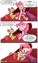 Size: 1920x3158 | Tagged: safe, artist:epiclper, derpibooru import, apple bloom, pinkie pie, pony, 3d, comic, gimp, inkscape, pixlr, simple background, source filmmaker, speech bubble, transparent background, vector