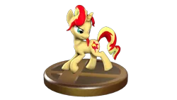 Size: 1920x1080 | Tagged: safe, artist:jarg1994, derpibooru import, sunset shimmer, pony, 3d, crossover, simple background, solo, source filmmaker, super smash bros., transparent background, trophy