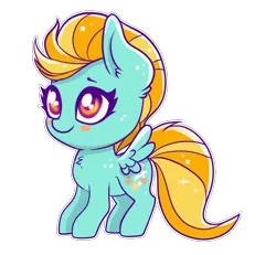 Size: 2137x1978 | Tagged: safe, artist:confetticakez, derpibooru import, lightning dust, pegasus, pony, blush sticker, blushing, chest fluff, chibi, cute, dustabetes, ear fluff, female, mare, simple background, solo, transparent background