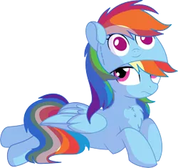 Size: 6711x6319 | Tagged: safe, artist:cyanlightning, derpibooru import, rainbow dash, pony, parental glideance, .svg available, absurd resolution, chest fluff, clothes, costume, cute, dashabetes, folded wings, frown, prone, rainbow dash is not amused, simple background, sitting, solo, transparent background, unamused, vector, wings