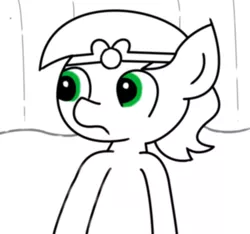 Size: 640x600 | Tagged: safe, artist:ficficponyfic, derpibooru import, oc, oc:larimar, pony, colt quest, bad end, cave, circlet, colt, eye glow, foal, frown, male, mind control, monochrome, not canon to oc, solo, story included, temple, uncanon