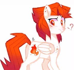 Size: 1311x1240 | Tagged: safe, artist:pinweena30, derpibooru import, oc, oc:feenia, pegasus, pony, cute, female, fire, looking at you, shy, solo, walking, wings