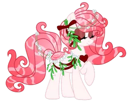 Size: 1280x1062 | Tagged: artist:crystal-tranquility, derpibooru import, deviantart watermark, eyes closed, female, obtrusive watermark, oc, oc:mistletoe, original species, pond pony, safe, simple background, solo, transparent background, watermark