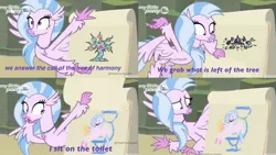 Size: 2048x1156 | Tagged: safe, artist:prplepsychopath, derpibooru import, edit, edited screencap, screencap, silverstream, tree of harmony, classical hippogriff, hippogriff, pony, uprooted, despicable me, female, gru's plan, meme, silverstream's plan, solo