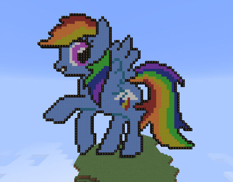 minecraft pixel art templates my little pony rainbow dash